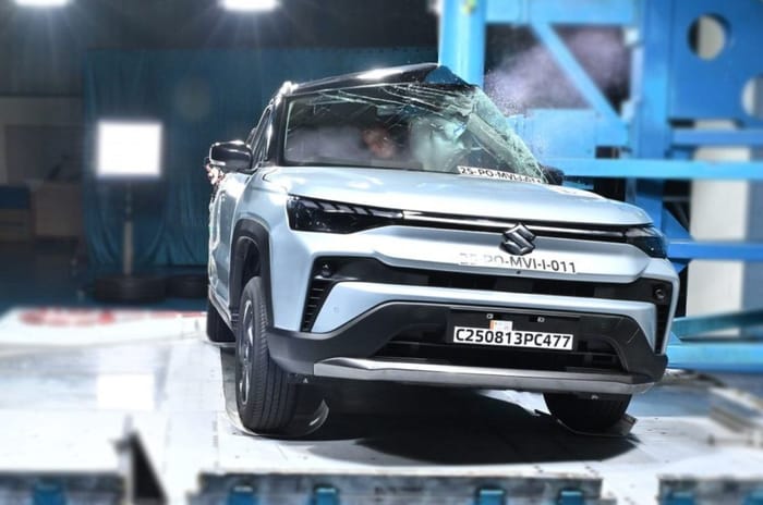 Maruti Suzuki Victoris scores 5-star safety rating at Bharat NCAP Maruti Suzuki Victoris scores 5-star safety rating at Bharat NCAP